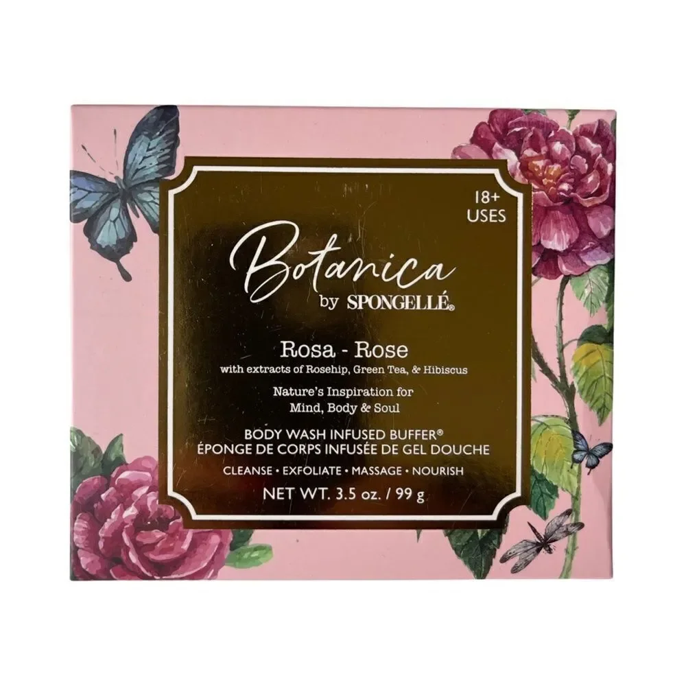 Botanica by Spongelle Rose Botanica Body Buffer NIB